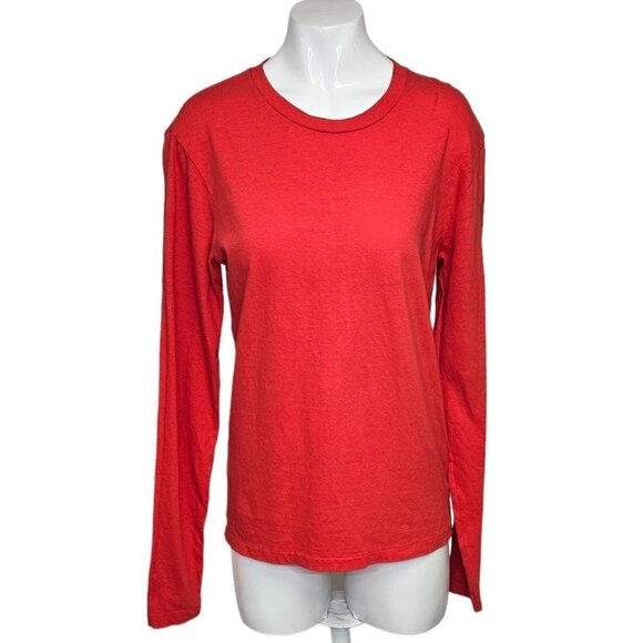 Aritzia Denim  Forum Cotton Long Sleeve Shirt Orange Size XS - Picture 1 of 7